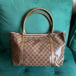 Y2K Gucci GG Coated Canvas Tote
